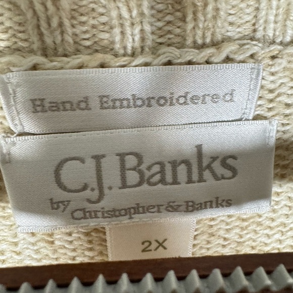 VTG Christoper Banks Hand Embroidered Novelty Teachercore Sweater Vest Size 2x - Picture 4 of 7